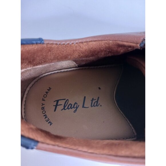 Flag Ltd. Cameron Leather Zip Oxford Sneakers Youth Boys Size 4 With Box - Picture 9 of 9